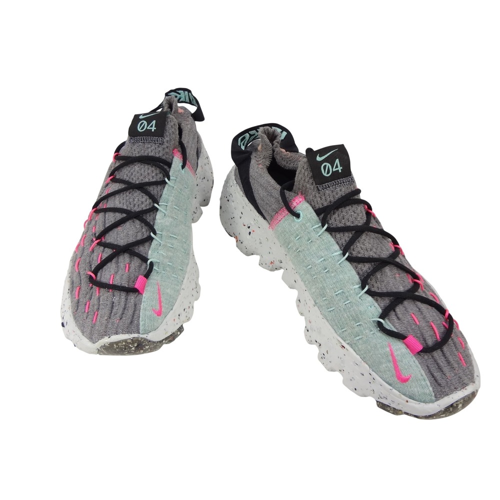 Nike Space Hippie 04 Womens 9.5 Grey Multi Color Recycled Knit Sneakers